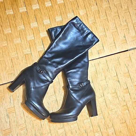 La CANADIENE leather shaft adjustable high boots size 5 - Picture 1 of 8